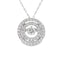 Colgante de moda de diamante genuino de 0.50 ct en oro blanco de 10KT