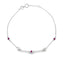 Natural Ruby and Diamond Bracelet in 14KT White Gold