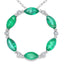 Emerald Diamond Circle of Love Pendant in 10KT White Gold