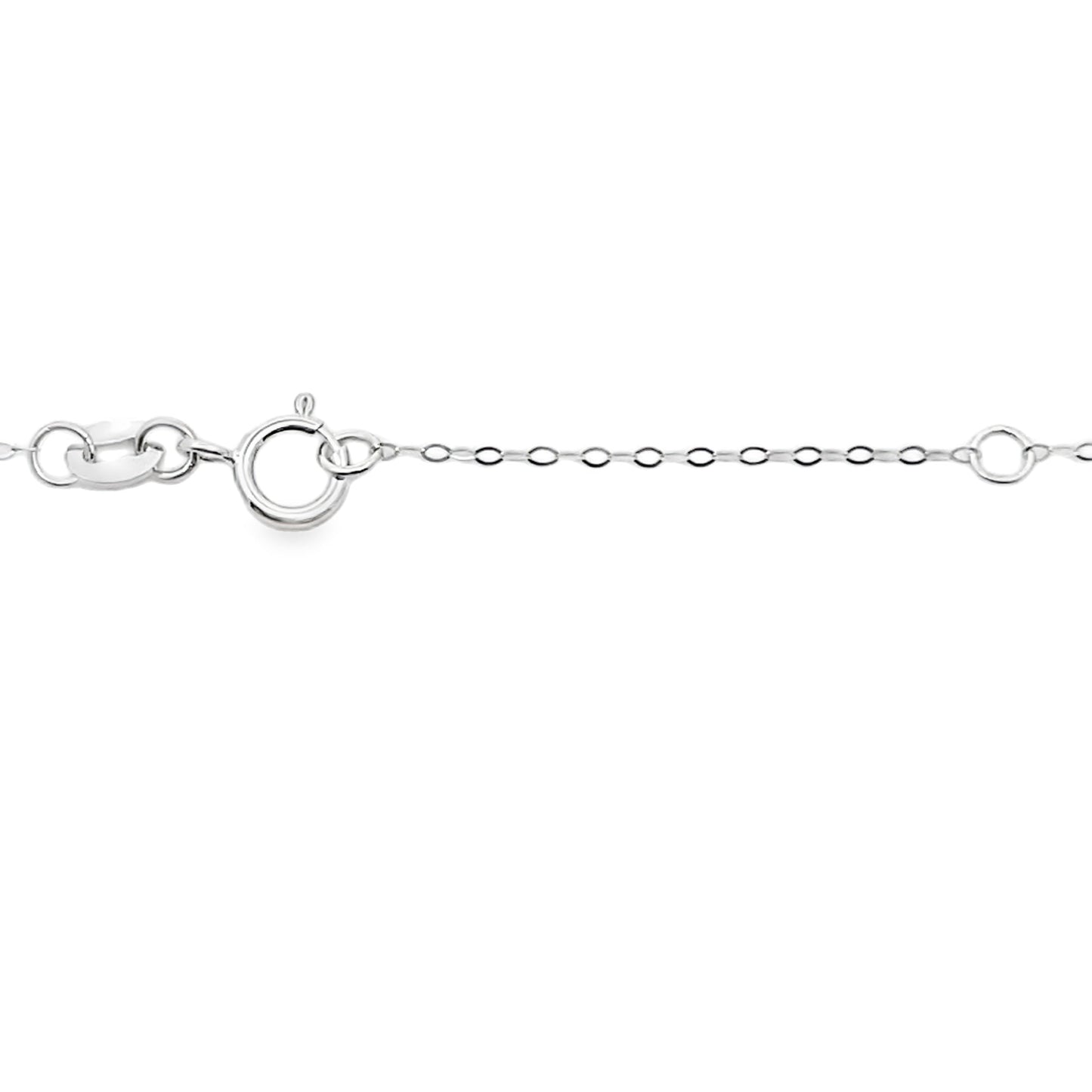 Sapphire Diamond Fashion Pendant in 14KT White Gold