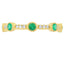 Ensemble de Bagues Empilables en Diamant Émeraude en Or Jaune 14KT