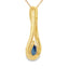 Colgante de Moda con Diamante de Zafiro en Oro Amarillo de 10KT