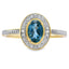 .59ct London Blue Topaz & Diamond Ring in 10KT Yellow Gold