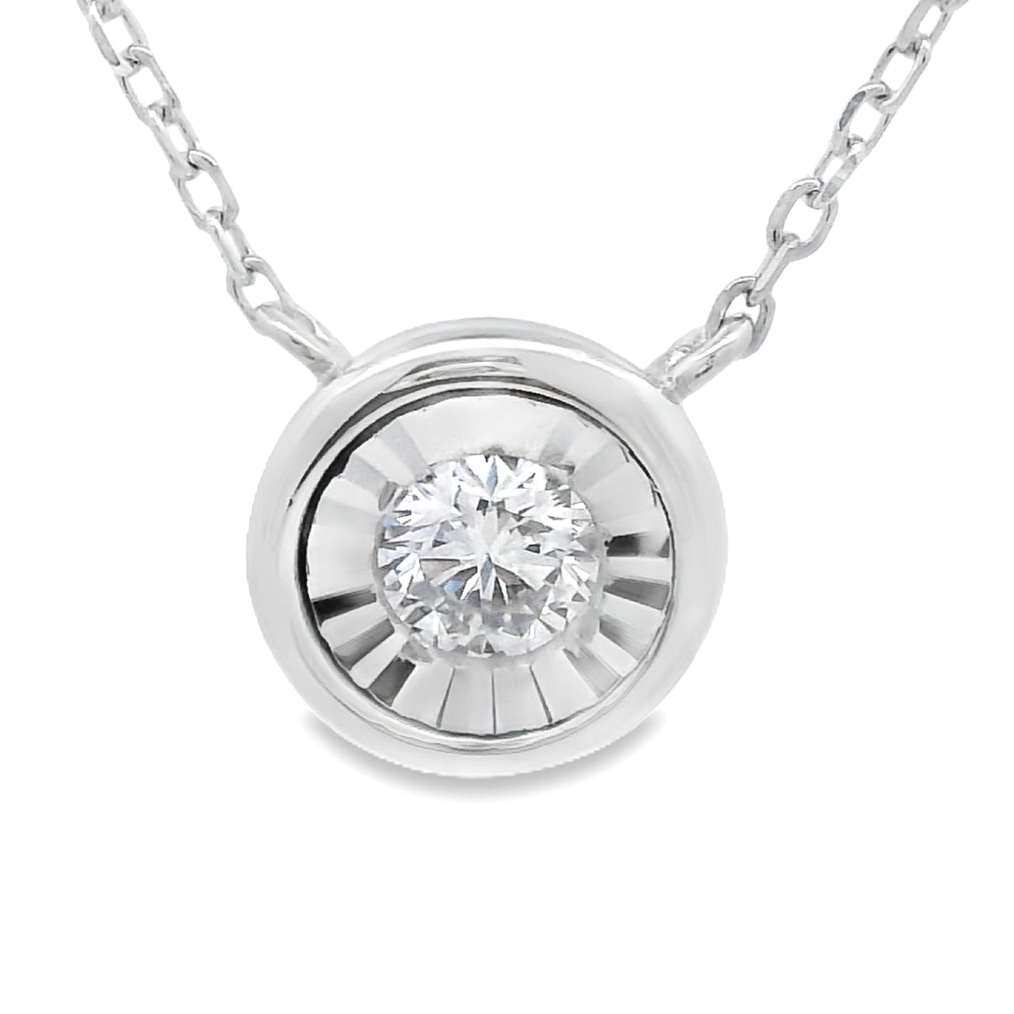 Pendentif en diamant lab grown de 0,25 ct en argent sterling