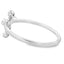 Bague croix en rubis véritable de 0,12 ct en or blanc 14KT