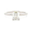 Natural .98ct Moissanite Engagement Ring in Sterling Silver