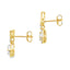 Aquamarine Diamond Dangle Earrings in 10KT Yellow Gold