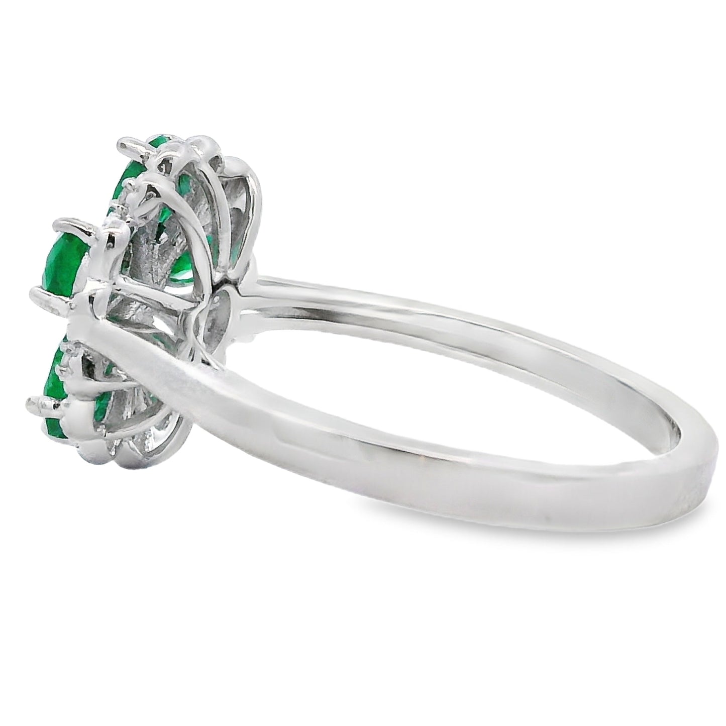 Anillo de Zirconia Esmeralda de 1.03ct en Plata Esterlina