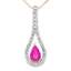 .48ct Ruby and Diamond Pendant in 10KT Yellow Gold