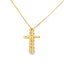 Colgante de Cruz de Diamante de 0.15ct en Oro Amarillo de 14KT