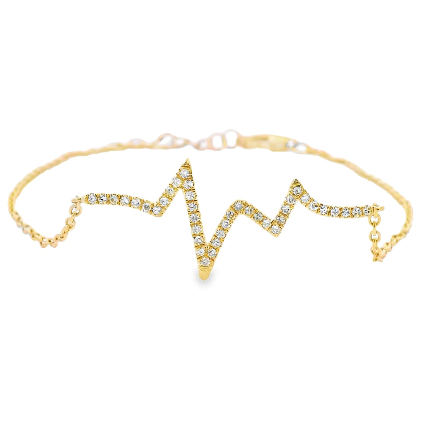 Genuine .10ct Diamond Bracelet in 14KT Yellow Gold