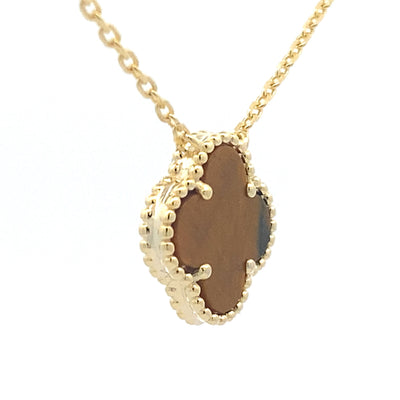 Pendentif de mode en tigereye naturel en argent sterling