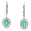 .90ct Emerald Diamond Dangle Earrings in 10KT White Gold