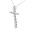 Pendentif Croix en Diamant de 0,33 ct en Or Blanc 14KT