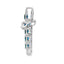 Pendentif Croix en Saphir de 1,68 ct en Or Blanc 14KT