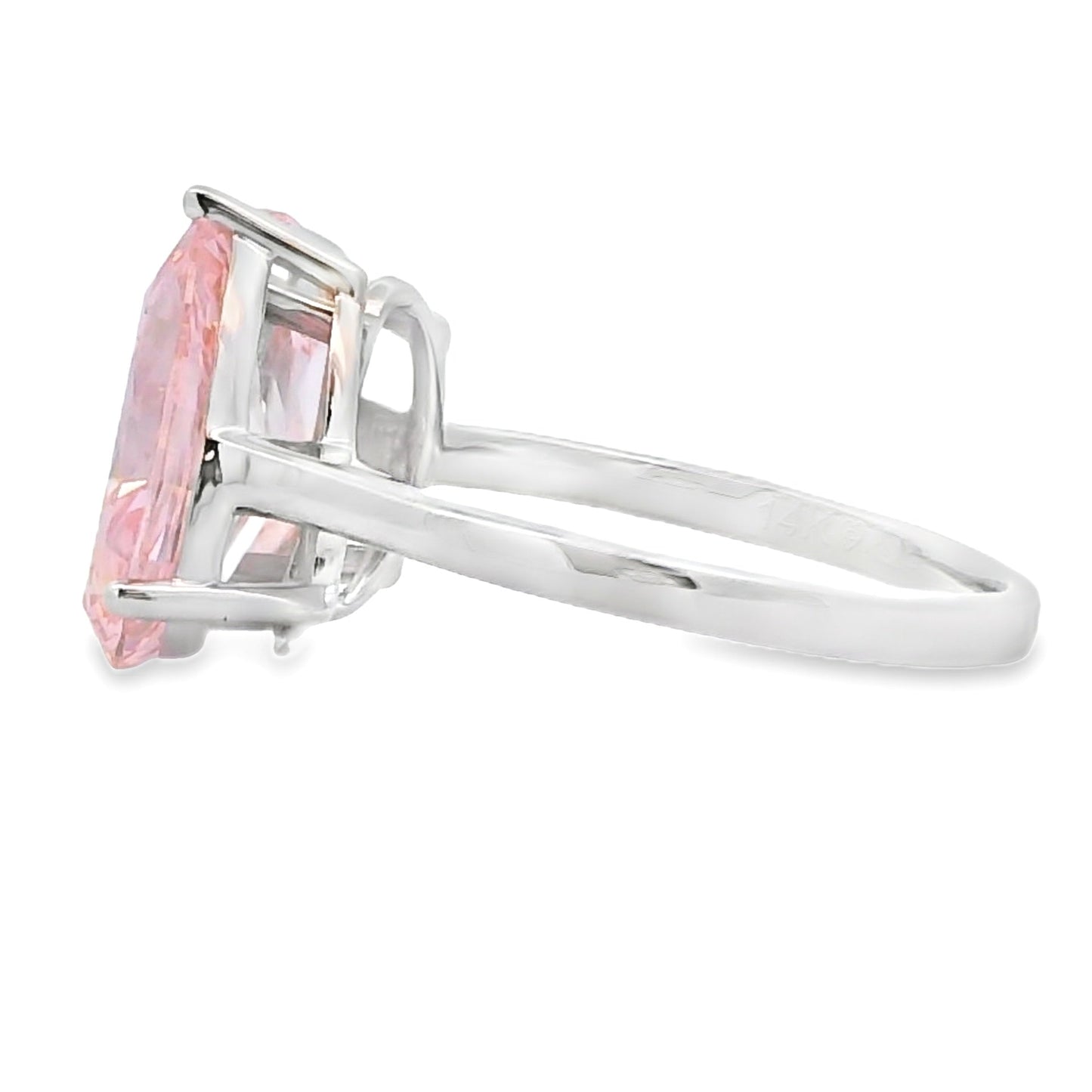 Bague en diamant lab grown de 5,50 ct en or blanc 14KT
