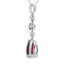 2.25ct Garnet and Diamond Pendant in 14KT White Gold