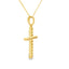 Pendentif croix en diamant de 0,19 ct en or jaune 14KT