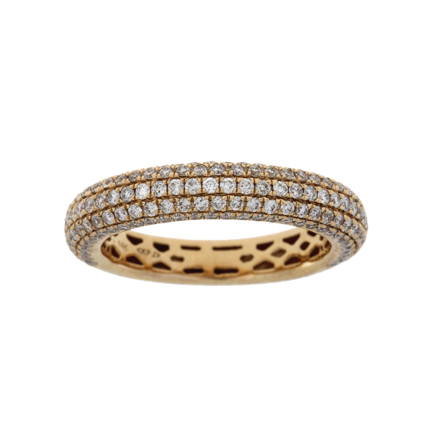 Bague de mariage en diamant véritable de 1,00 ct en or rose 14KT