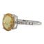Bague en Citrine Naturelle de 2,20 ct avec Diamants en Or Blanc 14KT