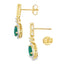 Chalcedony Diamond Dangle Earrings in 10KT Yellow Gold
