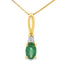 .25ct Emerald and Diamond Pendant in 10KT Yellow Gold