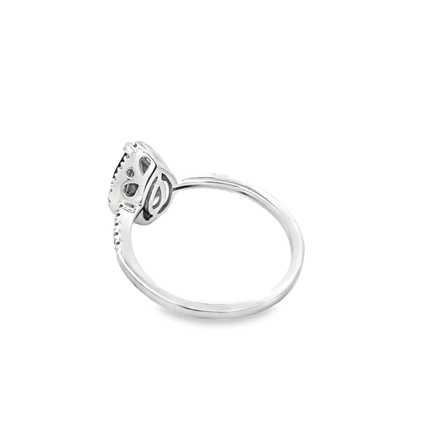 Bague en Diamant de Grenat Naturel de 1,28 ct en Or Blanc 14KT