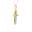 Sapphire Cross Pendant in 10KT Yellow Gold