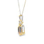 Sapphire Diamond Fashion Pendant in 14KT Yellow Gold
