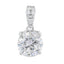 Genuine 2.00ct Moissanite Pendant in Sterling Silver