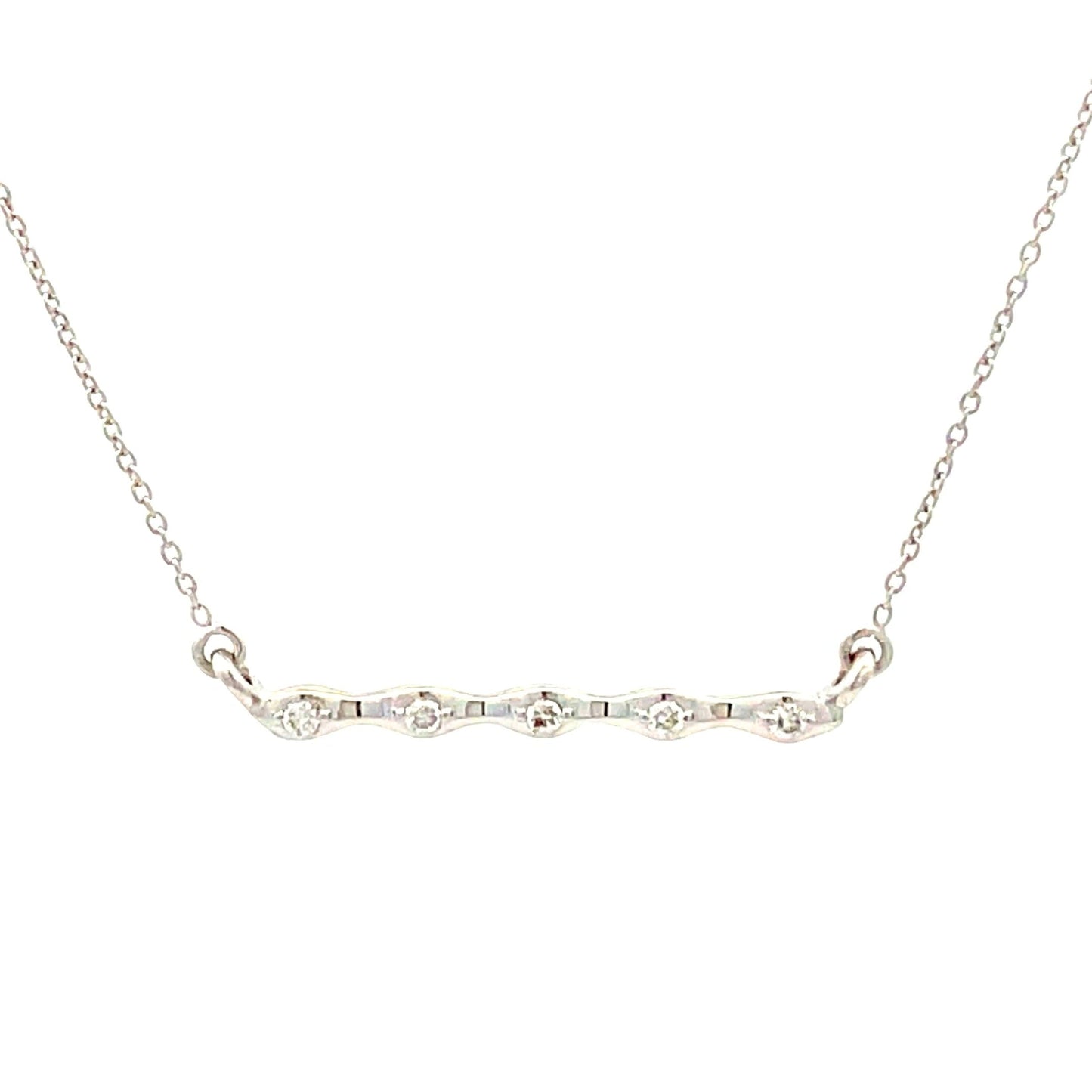 Pendentif de mode en diamant véritable de 0,05 ct en or blanc 14KT