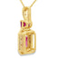 .82ct Ruby Diamond Pendant in 14KT Yellow Gold