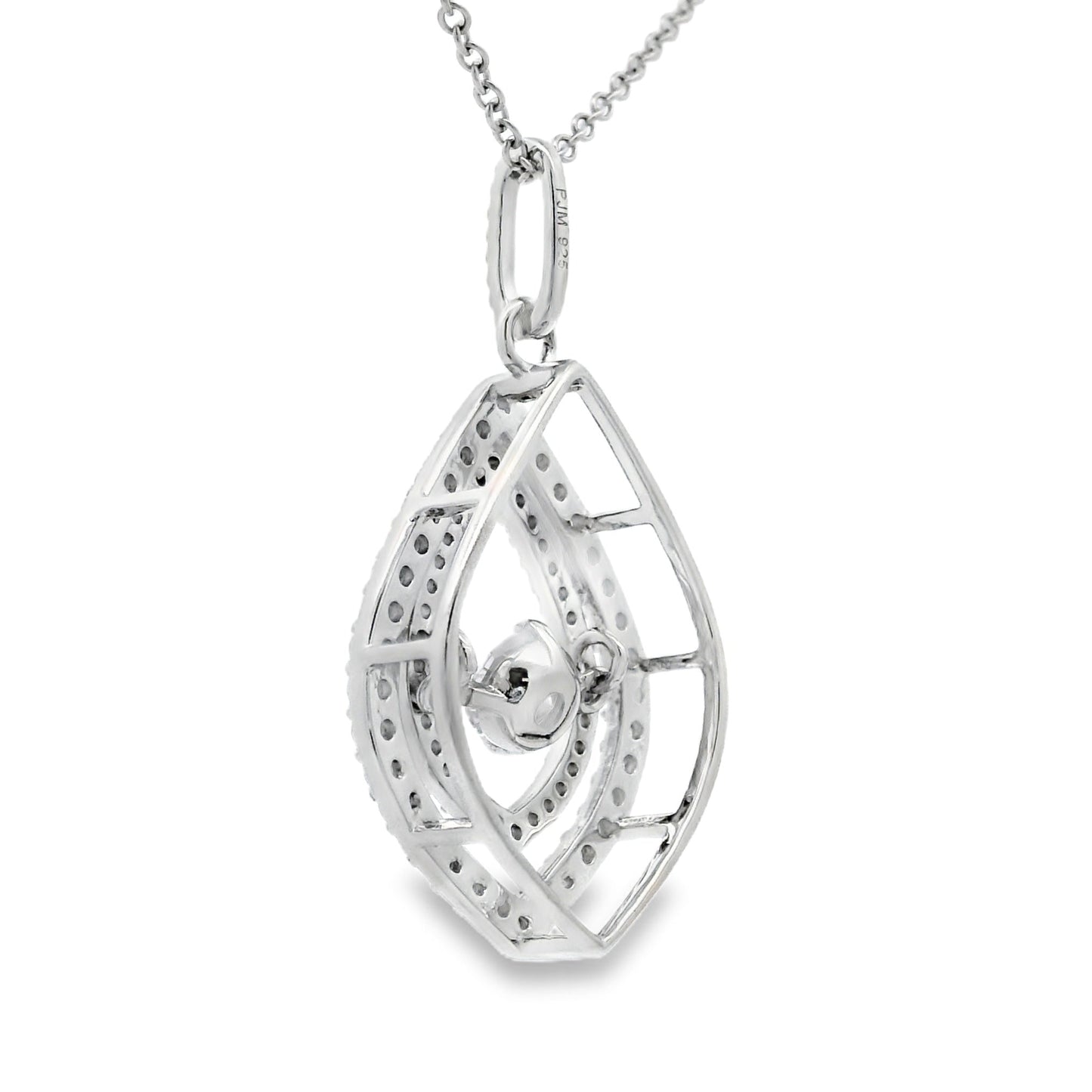 Pendentif de mode en zircon cubique naturel en argent sterling
