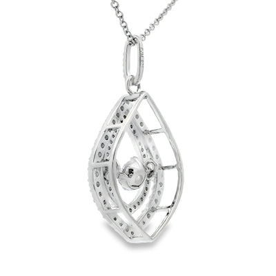 Natural Cubic Zirconia Fashion Pendant in Sterling Silver