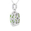 2.03ct Peridot & Diamond Pendant in 10KT White Gold