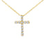 .12ct Colgante de Cruz de Diamante en Oro Amarillo de 10KT