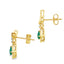 Chalcedony Diamond Dangle Earrings in 10KT Yellow Gold