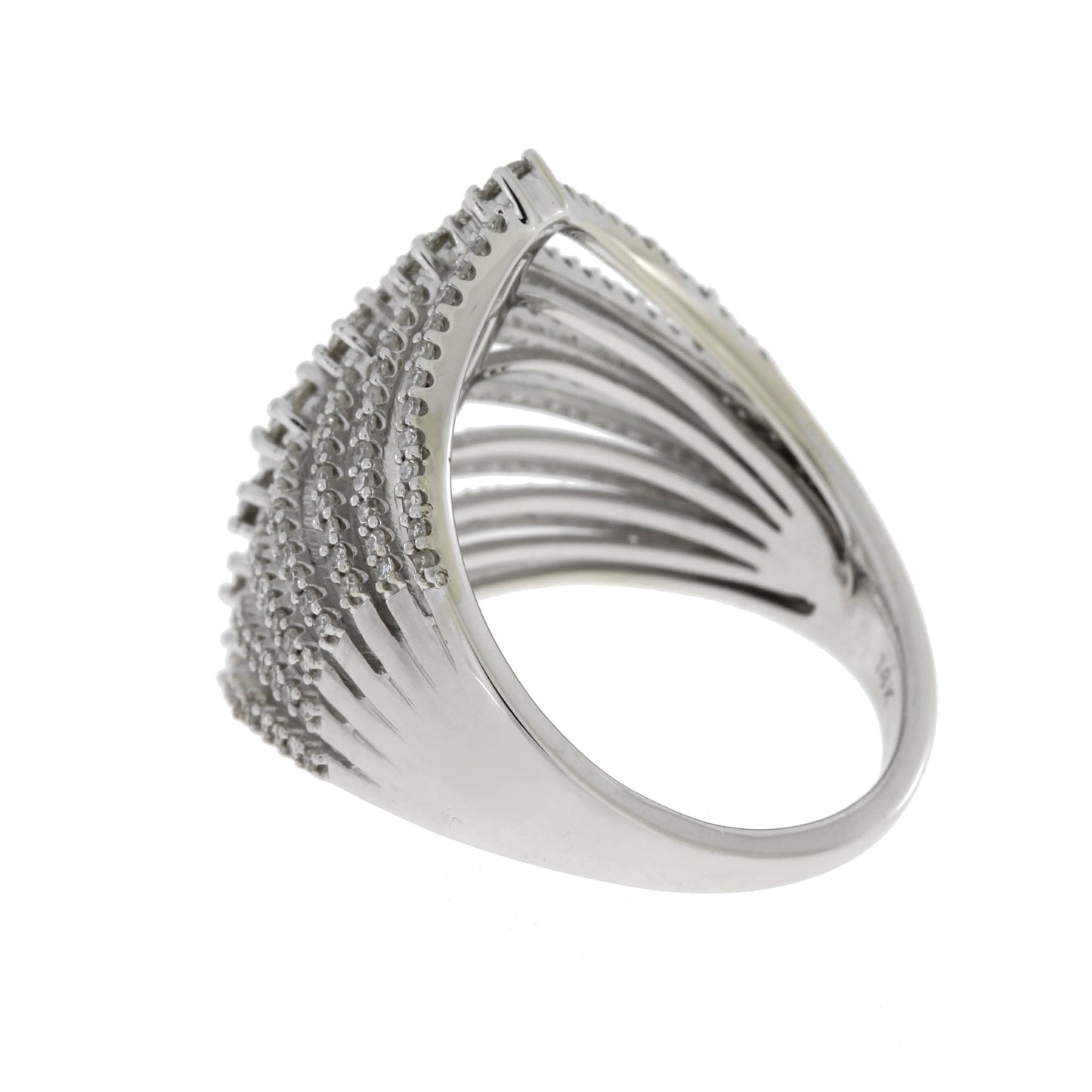 Natural 1.00ct Diamond Engagement Ring in 14KT White Gold