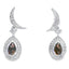.47ct Boucles d'oreilles pendantes en diamant quartz en or blanc 10KT
