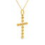 Pendentif Croix en Diamant de 0,09 ct en Or Jaune 14KT