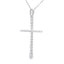 Pendentif croix en diamant de 0,21 ct en or blanc 14KT
