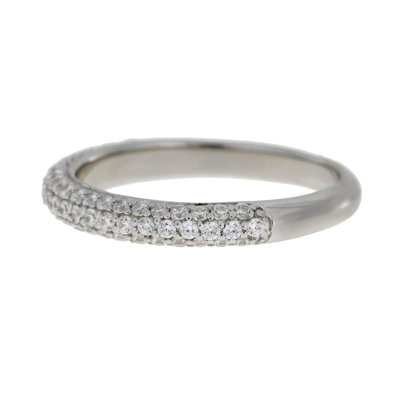 Bague de mariage en argent sterling et zircon cubique