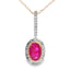 .61ct Ruby and Diamond Pendant in 10KT Yellow Gold