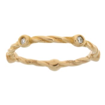 .07ct Conjunto de Anillos Apilables de Diamantes en Plata de Ley