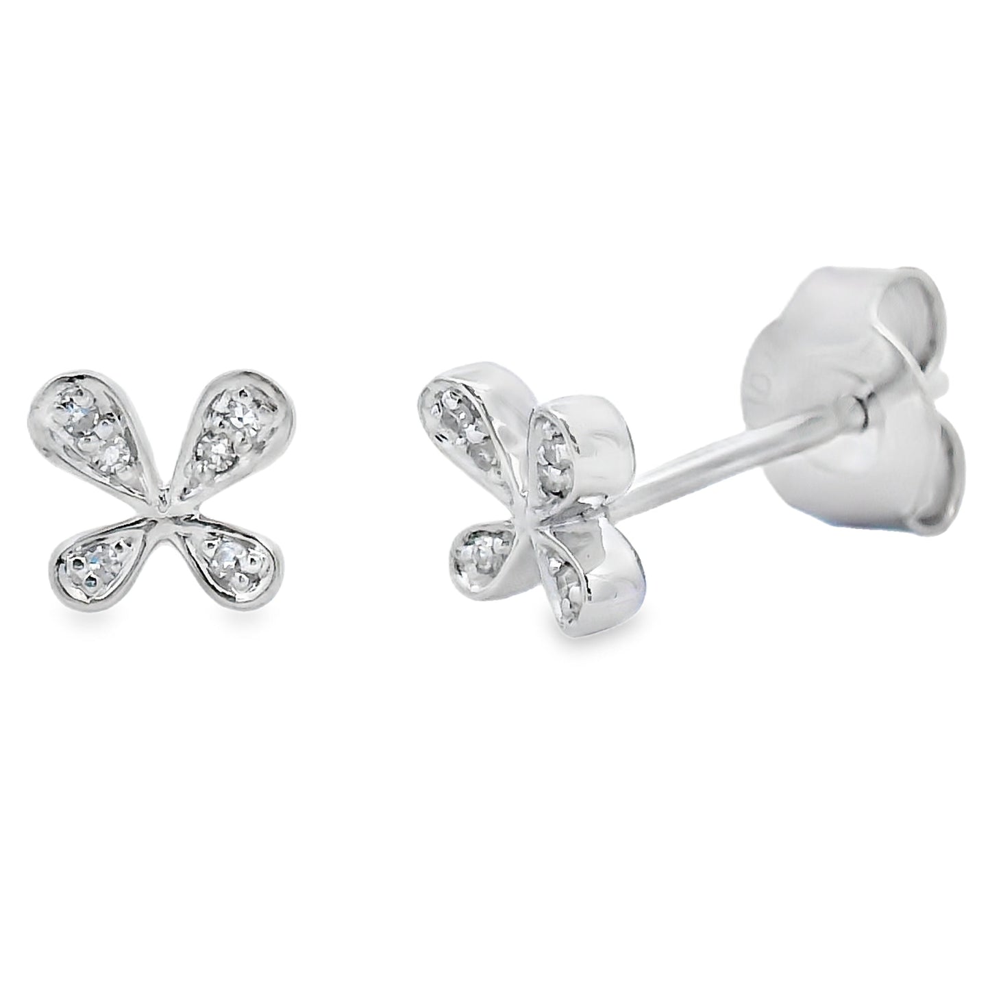 Natural Diamond Earrings in 10KT White Gold