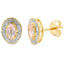 Genuine .45ct Quartz and Diamond Earrings in 10KT White Gold
