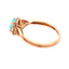 Anillo de Acuamarina y Zafiro Creado en Oro Rosa de 10KT