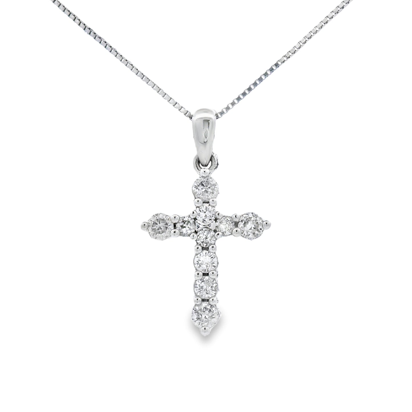 .30ct Diamond Cross Pendant in 14KT White Gold
