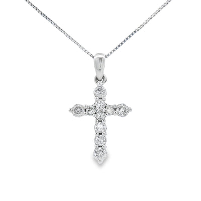 .30ct Diamond Cross Pendant in 14KT White Gold