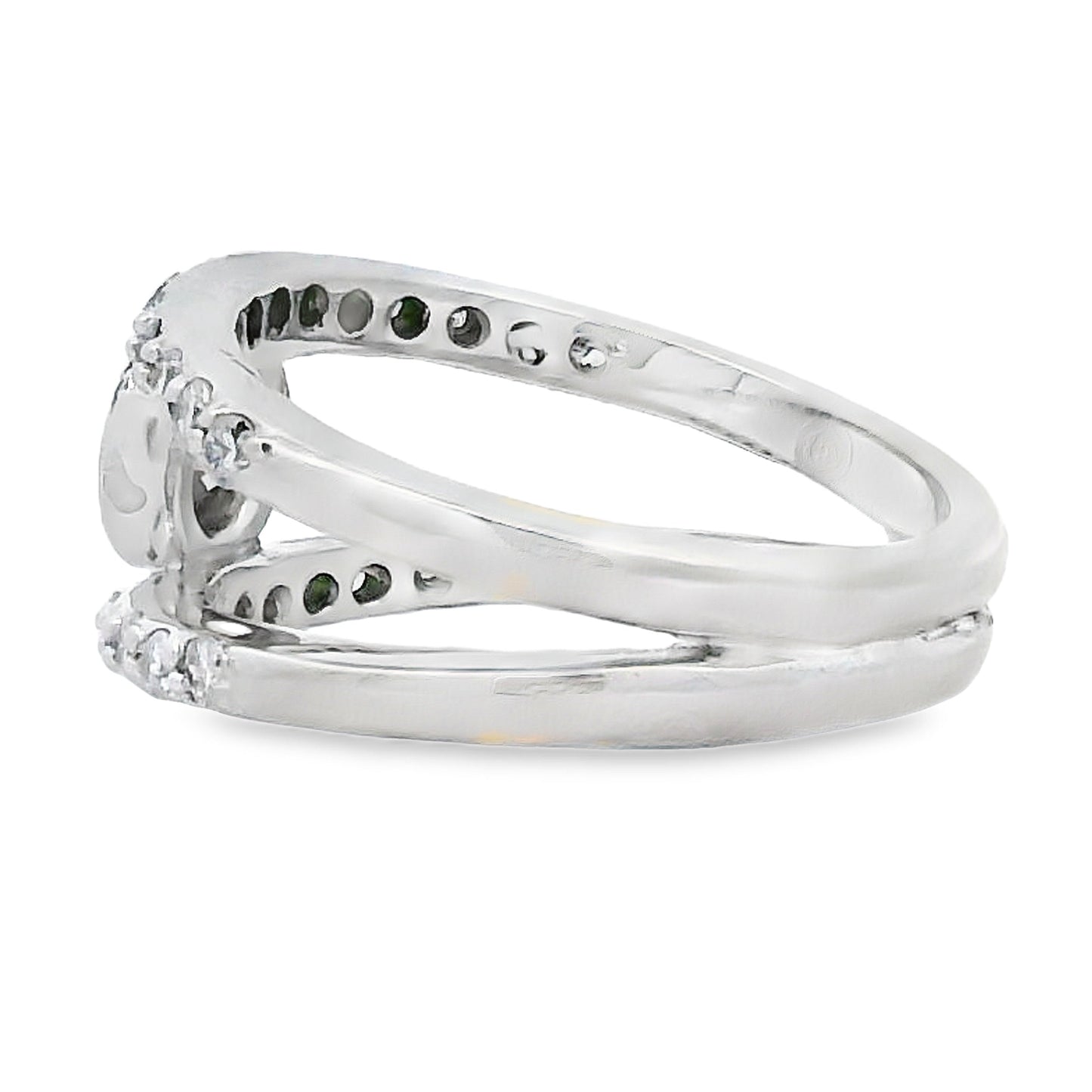Anillo de Diamante Natural de .90ct en Oro Blanco de 14KT